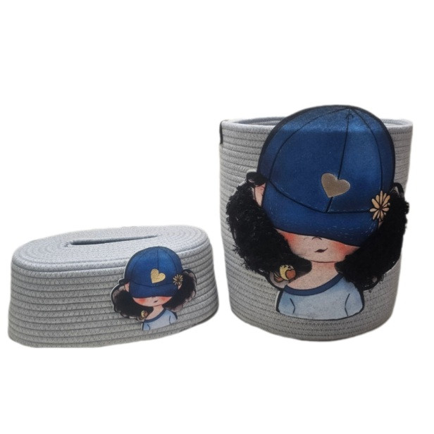 534ffdf8184dc779d3a68ae1656f5280 ست سطل و جای دستمال لالیپاپ مدل Grl