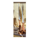 شمعدان طرح ارغوان مدل پایه بلند کد SE2082 مجموعه 2 عددی