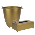 ست سطل و جای دستمال کاغذی مدل استاتیک