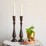 شمعدان مدل چوبی کد 02 مجموعه 3 عددی