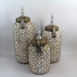 ظرف دکوری مدل درب دار مجموعه 3 عددی