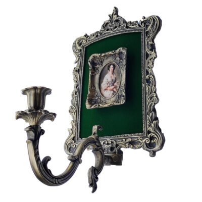 شمعدان مدل دیوارکوب آنتیک طرح برنزی کد 03