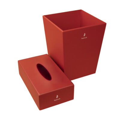 ست سطل و جای دستمال کاغذی لوپینه مدل IRIS-LP119