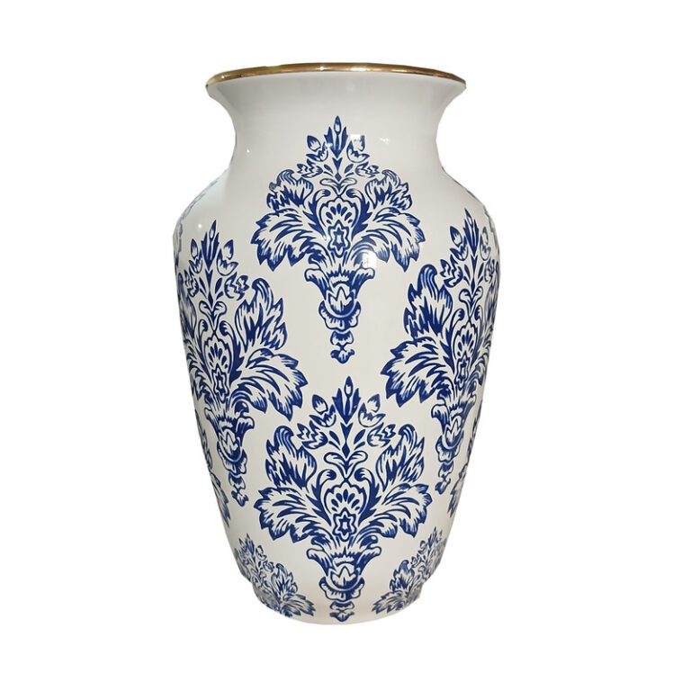 دکوری مدل گلدان طلا دار طرح داماس کد ۰۱۶