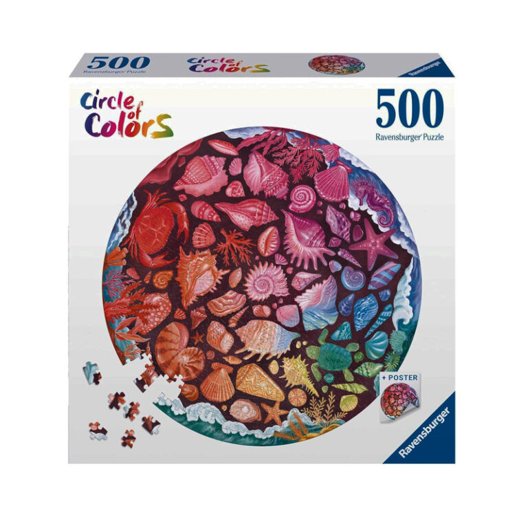 پازل 500 تکه راونزبرگر مدل Circle of Color Seashells کد 12000823