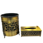 سطل و جای دستمال کاغذی مدل لیزری کد 3003