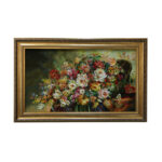 تابلو فرش دستباف مدل گل عرضی کد 864