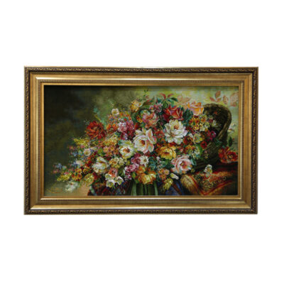 تابلو فرش دستباف مدل گل عرضی کد 864