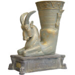 مجسمه تندیس و پیکره شهریار مدل ریتون بز کد MO1410 سایز بزرگ