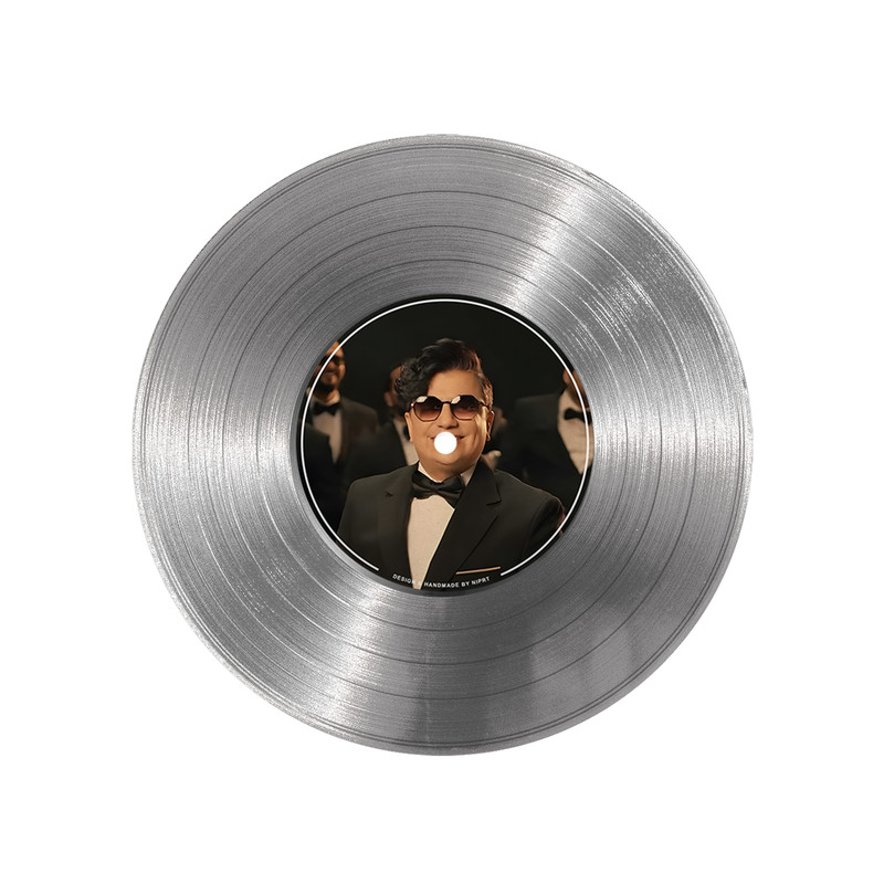 6304c0744b447e13bca851e6fd2d898f تابلو نیپ آرت طرح دیسک گرامافون مدل 9150 فریم نقره ای