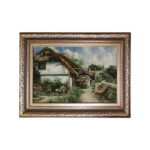 تابلوفرش دستبافت طرح خانه باغ کد NKP.T 1/31