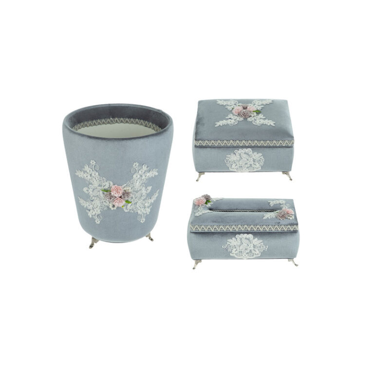 ست سطل و جای دستمال کاغذی کد 101 به همراه جای کارد