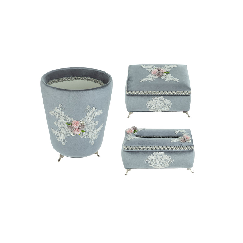 655ca46319bf714899b288e3b4fdb68d ست سطل و جای دستمال کاغذی کد 101 به همراه جای کارد