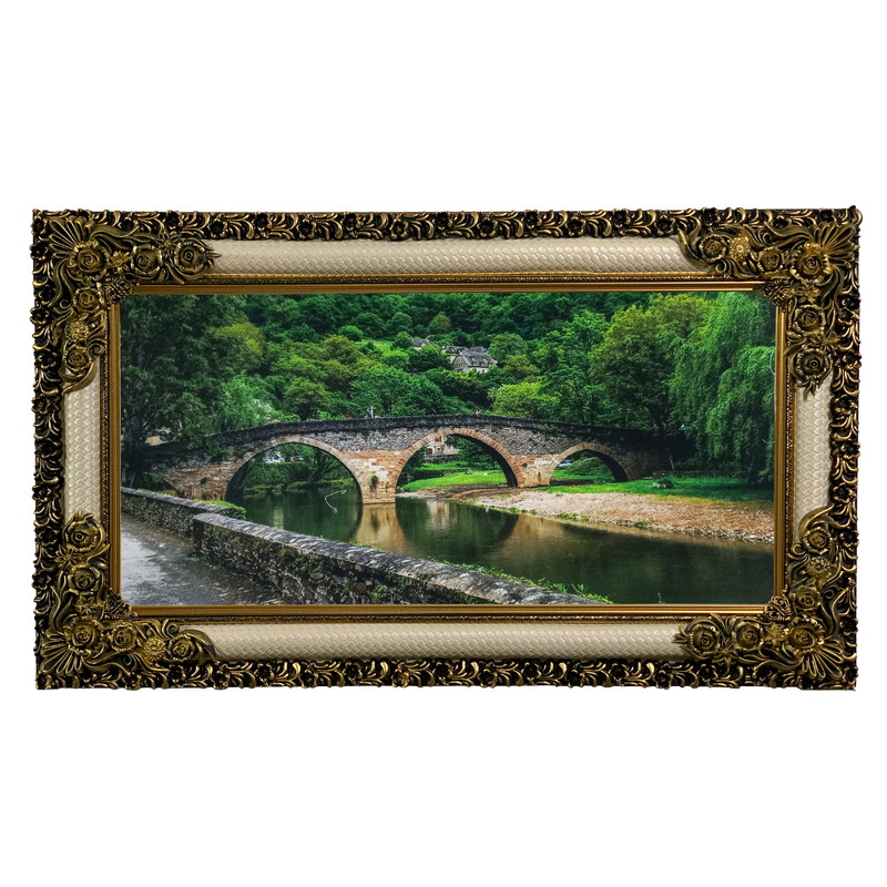 6ba69322332d59c35844d653e12db536 تابلو فرش ماشینی طرح دستبافت مدل پل کد 8077