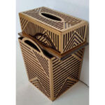 ست سطل و جای دستمال کاغذی مدل مثلثی