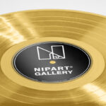 تابلو نیپ آرت طرح دیسک گرامافون مدل 9198 فریم طلایی