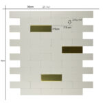 دیوارپوش مدل تایل بین کابینتی پشت چسبدار کد wg75 بسته 11 عددی