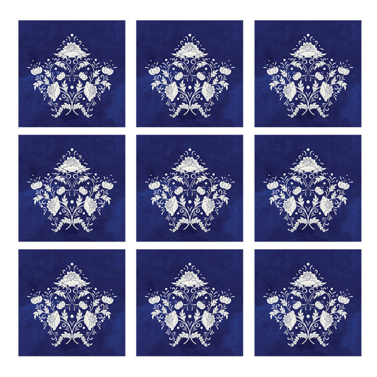 رومیزی مدل مخمل کد M00205 بسته 9 عددی