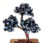 دکوری مدل درختچه سنگی آبسیدین کد 129