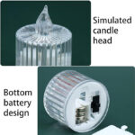 شمع ال ای دی مدل Christmas مجموعه 24 عددی