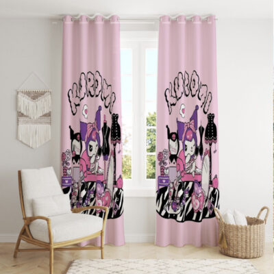 پرده مدل کرومی kuromi کد 501 سایز 140×280 سانتی متر