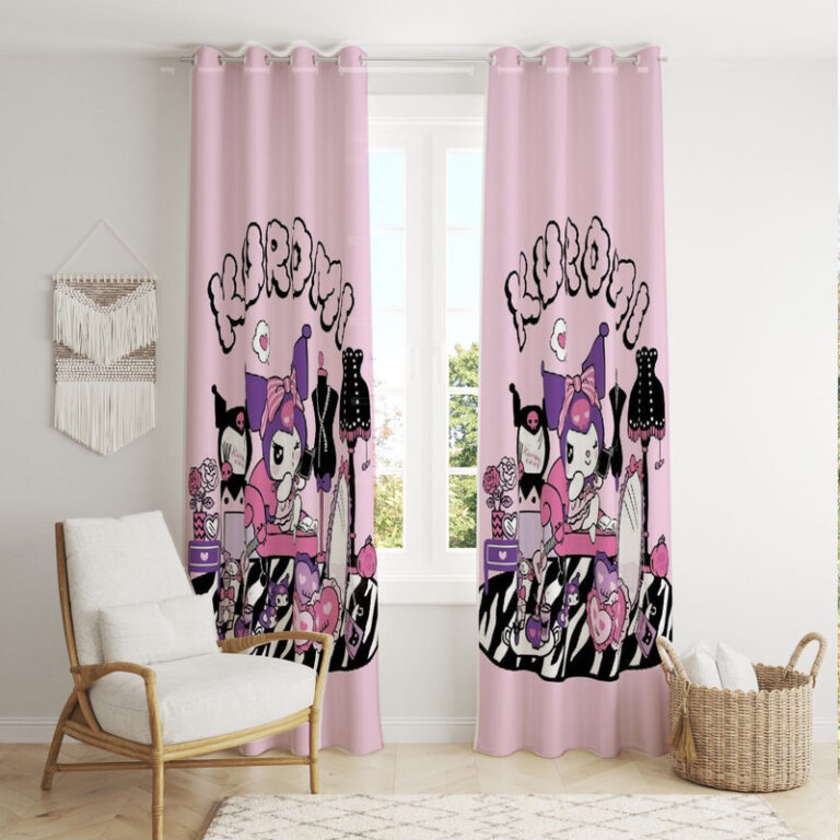 پرده مدل کرومی kuromi کد 501 سایز 140×280 سانتی متر