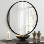 آینه مدل گرد فلزی طرح ظریف F-90