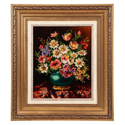 تابلو فرش دستباف سی پرشیا مدل گل در گلدان کد 903875