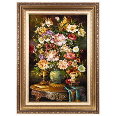 تابلو فرش دستباف سی پرشیا مدل گلدان و شمعدان کد 903599