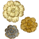 دیوارکوب طرح گل و برگ مجموعه 3 عددی