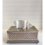 ست سطل و جای دستمال کاغذی مدل مثلثی