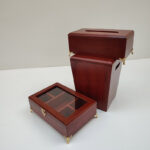 ست سطل و جعبه دستمال کد 3021 به همراه جعبه تی بگ