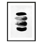 تابلو مدل Black print strokes کد 248901913