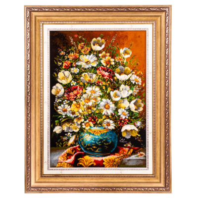 تابلو فرش دستباف سی پرشیا مدل گل در گلدان کد 903822