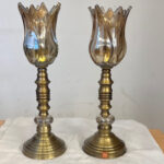 شمعدان نورهام مدل STON+CRY مجموعه ۲ عددی