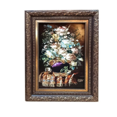 تابلو فرش دستباف مدل گل طولی