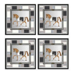 رومیزی مدل مخمل کد M0128 بسته 4 عددی