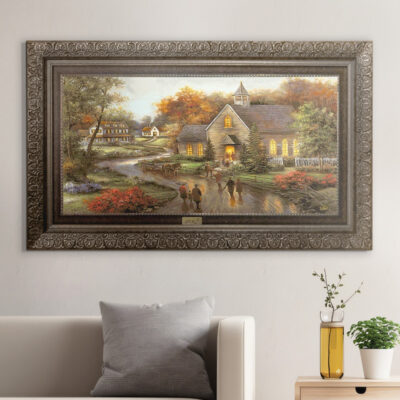 تابلو فرش ماشینی نقش نگار رضوی طرح منظره کد 599CB