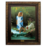 تابلو فرش ماشینی نقش نگار رضوی طرح کودک کد 952P