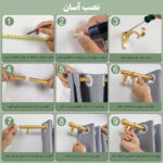 پرده نوین پرده خورشید مدل مخمل هازان کد NT310 سایز 280 × 140 سانتی متر