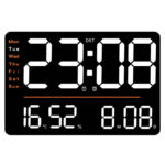 ساعت دیواری دیجیتال مدل ریموت کنترل دار کد 6636
