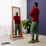 آینه وینه چوب مدل لیو