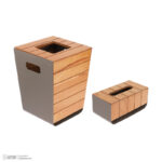 ست سطل و جای دستمال کاغذی رزاری کد 2001