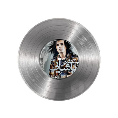 تابلو نیپ آرت طرح دیسک گرامافون مدل 9165 فریم نقره ای