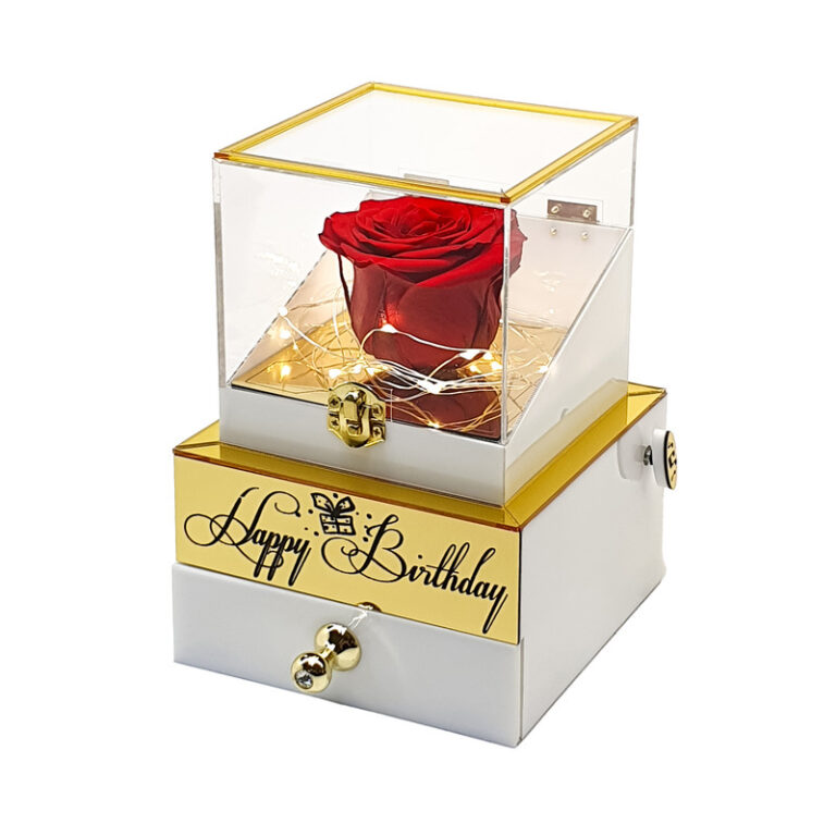 جعبه موزیکال مدل رزجاودان طرح Happy Birthday