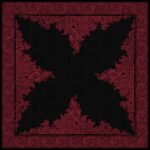 رومیزی ترمه حسینی طرح آواز قو