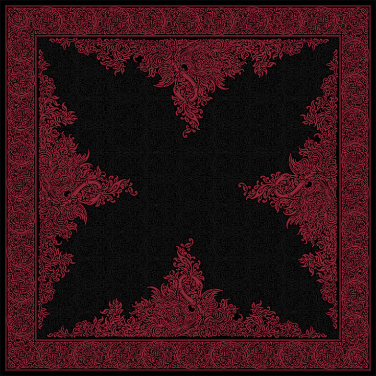 رومیزی ترمه حسینی طرح آواز قو