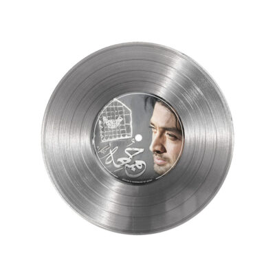 تابلو نیپ آرت طرح دیسک گرامافون مدل 9156 فریم نقره ای