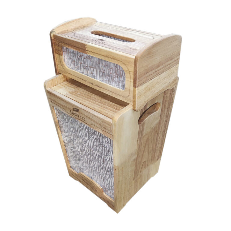 ست سطل و جا دستمال کاغذی هایلو کد 0042b