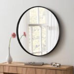 آینه مدل گرد فلزی طرح ظریف F-90